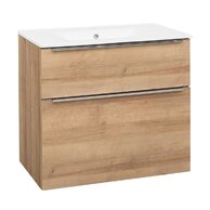 Skříňka EBS Nevio 81 s umyvadlem slim, dub Riviera, NEVIOSL81D