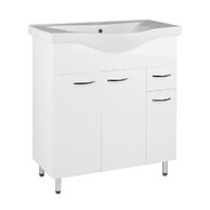 Skříňka EBS K-Plus 80 s umyvadlem, bílá, PLUS80ZSET