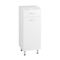 Skříňka EBS K-Plus 35 doplňková s košem na prádlo, bílá, PLUSN35K