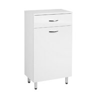 Skříňka EBS K-Plus 50 doplňková s košem na prádlo, bílá, PLUSN50K