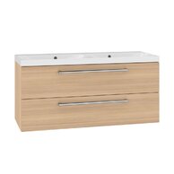 Skříňka EBS Pure 2.0 121 s dvojumyvadlem, dub Sand Barbera, PURE121SB