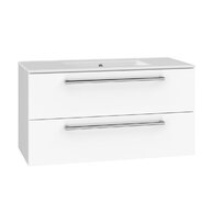 Skříňka EBS Pure 101 s umyvadlem slim, bílá, PURESL101B