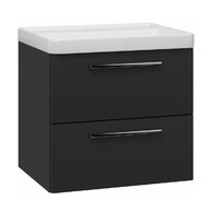 Skříňka EBS Urban 61 s umyvadlem, černá mat/madlo chrom, URBAN60CMCR