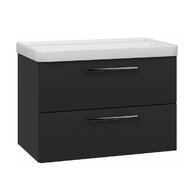 Skříňka EBS Urban 61 s umyvadlem, černá mat/nerez, URBAN60CMN