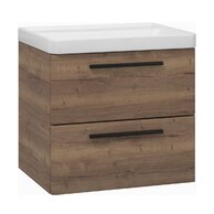 Skříňka EBS Urban 61 s umyvadlem, dub Halifax/madlo černá, URBAN60DHC