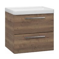 Skříňka EBS Urban 61 s umyvadlem, dub Halifax/madlo nerez, URBAN60DHN