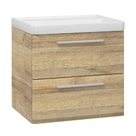 Skříňka EBS Urban 61 s umyvadlem, dub Riviera/madlo bílá mat, URBAN60DRB