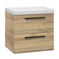 Skříňka EBS Urban 61 s umyvadlem, dub Riviera/madlo černá, URBAN60DRC