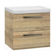 Skříňka EBS Urban 61 s umyvadlem, dub Riviera/madlo chrom, URBAN60DRCR