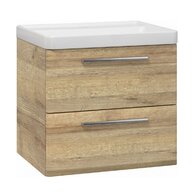 Skříňka EBS Urban 61 s umyvadlem, dub Riviera/madlo nerez, URBAN60DRN