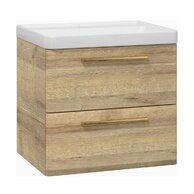 Skříňka EBS Urban 61 s umyvadlem, dub Riviera/madlo zlatá k artáčovaná, URBAN60DRZ