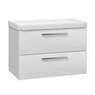 Skříňka EBS Urban 81 s umyvadlem, bílá lesk/madlo nerez, URBAN80BN