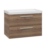 Skříňka EBS Urban 81 s umyvadlem, dub Halifax/madlo bílá mat, URBAN80DHB