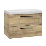 Skříňka EBS Urban 81 s umyvadlem, dub Riviera/madlo chrom, URBAN80DRCR