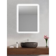 Zrcadlo EBS Venia 60, s LED podsvíceným pískovaným okrajem, VENIA6080R