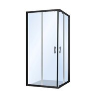 Sprchový kout EBS Vame čtvercový 90x90x190, černý elox/transparent, VAMEQ90BT