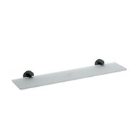 Polička EBS Urban Round Black skleněná, černá mat, UR24BL