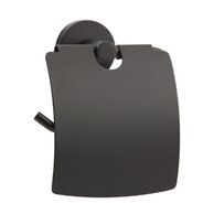 Držák toaletního papíru EBS Urban Round Black, s krytem, černá mat, UR25LBL