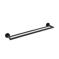 Držák ručníků EBS Urban Round Black dvojitý, černá mat, UR29BL