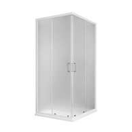 Sprchový kout EBS Base čtvercový 90x90x185, bílá/grape, BASEQ90BG