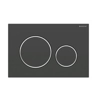 WC tlačítko Geberit Sigma20, černá mat/chrom lesk, 115.882.14.1