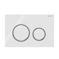 WC tlačítko Geberit Sigma50, chrom lesk/bílá/lesklé sklo, 115.884.SI.1