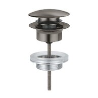 Výpust umyvadlová Grohe CLICK/CLACK, pro umyvadla s přepadem, G1 1/4, hard graphite kartáčovaný, 65807AL0
