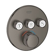 Baterie Grohe SmartControl sprchová podomítková termostatická, bez tělesa, s 3 ventily, hard graphite kartáčovaný, 29121AL0