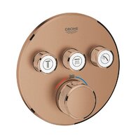 Baterie Grohe SmartControl sprchová podomítková termostatická, bez tělesa, s 3 ventily, warm sunset kartáčovaný, 29121DL0