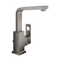 Baterie Grohe Eurocube umyvadlová, s výpustí, hard graphite kartáčovaný, 23135AL0