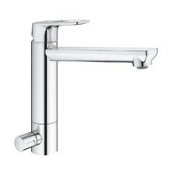 Baterie Grohe BauLoop dřezová otočná, s ventilem k myčce, chrom, 31713000