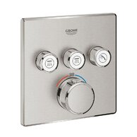 Baterie Grohe SmartControl sprchová podomítková termostatická, 3 ventily, bez tělesa, supersteel - infinity, 29126DC0