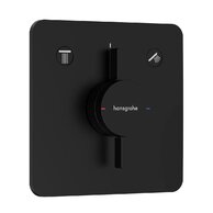 Baterie Hansgrohe DuoTurn Q sprchová podomítková, 2-cestná, černá mat, 75414670