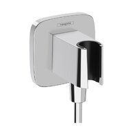 Držák sprchy Hansgrohe FixFit Q, s přípojkou hadice, chrom, 26887000
