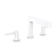 Baterie Hansgrohe Finoris umyvadlová, 3otvorová, 110, s odtokovou soupravou, Push-Open, bílá mat, 76033700