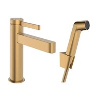 Baterie Hansgrohe Finoris umyvadlová, páková, 110, s bidetovou sprškou, bronz kartáčovaný, 76210140