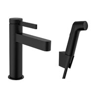 Baterie Hansgrohe Finoris umyvadlová, páková, 110, s bidetovou sprškou, černá mat, 76210670