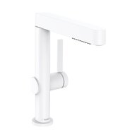 Baterie Hansgrohe Finoris umyvadlová, páková, 230, s vytahovací sprškou, 2jet, s odtokovou soupravou, Push-Open, bílá mat, 76063700