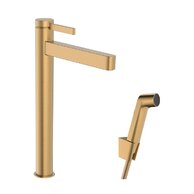 Baterie Hansgrohe Finoris umyvadlová, páková, 260, s bidetovou sprškou, bronz kartáčovaný, 76220140