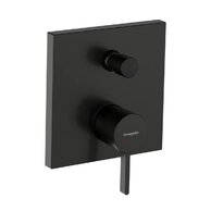 Baterie Hansgrohe Finoris vanová podomítková, páková, se zabudovanou bezpečnostní kombinací podle EN1717, bez tělesa, černý chrom kartáčovaný, 76416340