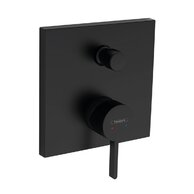 Baterie Hansgrohe Finoris vanová podomítková, páková, se zabudovanou bezpečnostní kombinací podle EN1717, bez tělesa, černá mat, 76416670