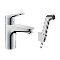 Baterie Hansgrohe Focus umyvadlová, s bidetovou sprškou, chrom, 31927000