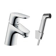 Baterie Hansgrohe Focus umyvadlová, s bidetovou sprškou, chrom, 31926000
