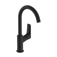 Baterie Hansgrohe Logis umyvadlová, otočná, s výpustí, černá mat, 71130670