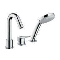 Vanová souprava Hansgrohe Logis 3otvorová, na okraj vany, bez tělesa, chrom, 71313000