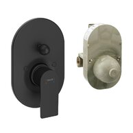 Baterie Hansgrohe Rebris E sprchová podomítková, včetně tělesa, černá mat, 72458670