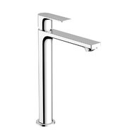 Baterie Hansgrohe Rebris E umyvadlová, vysoká, CoolStart, se syntetickou výpustí, chrom, 72581000