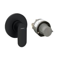 Baterie Hansgrohe Rebris S sprchová podomítková, s tělesem, černá mat, 72648670