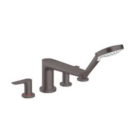 Vanová souprava Hansgrohe Talis E 4otvorová, na okraj vany, bez tělesa, černý chrom kartáčovaný, 71748340