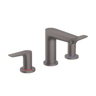 Baterie Hansgrohe Talis E umyvadlová, 3otvorová, s výpustí, s táhlem, černý chrom kartáčovaný, 71733340
